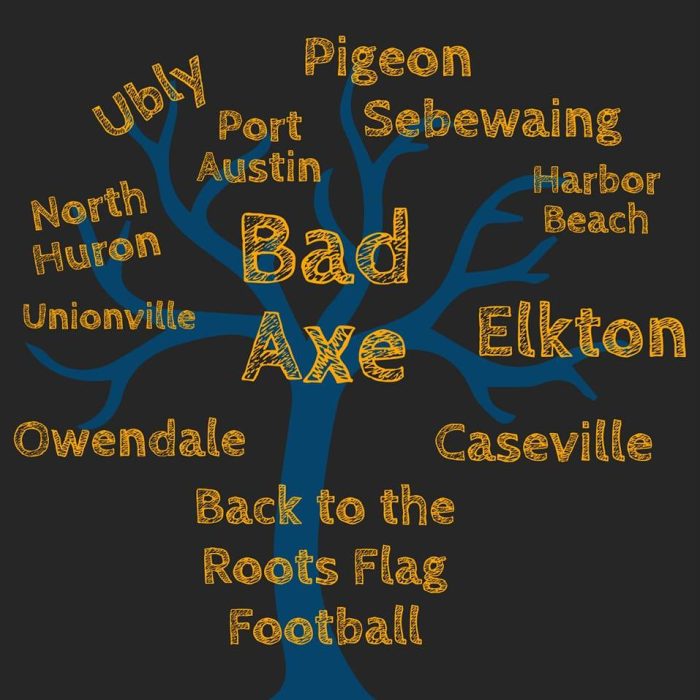 Bad Axe Back To The Roots flag football Family tree